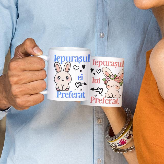 Set 2 Cani Personalizate - Primul Paste impreuna iepurasi   [2]