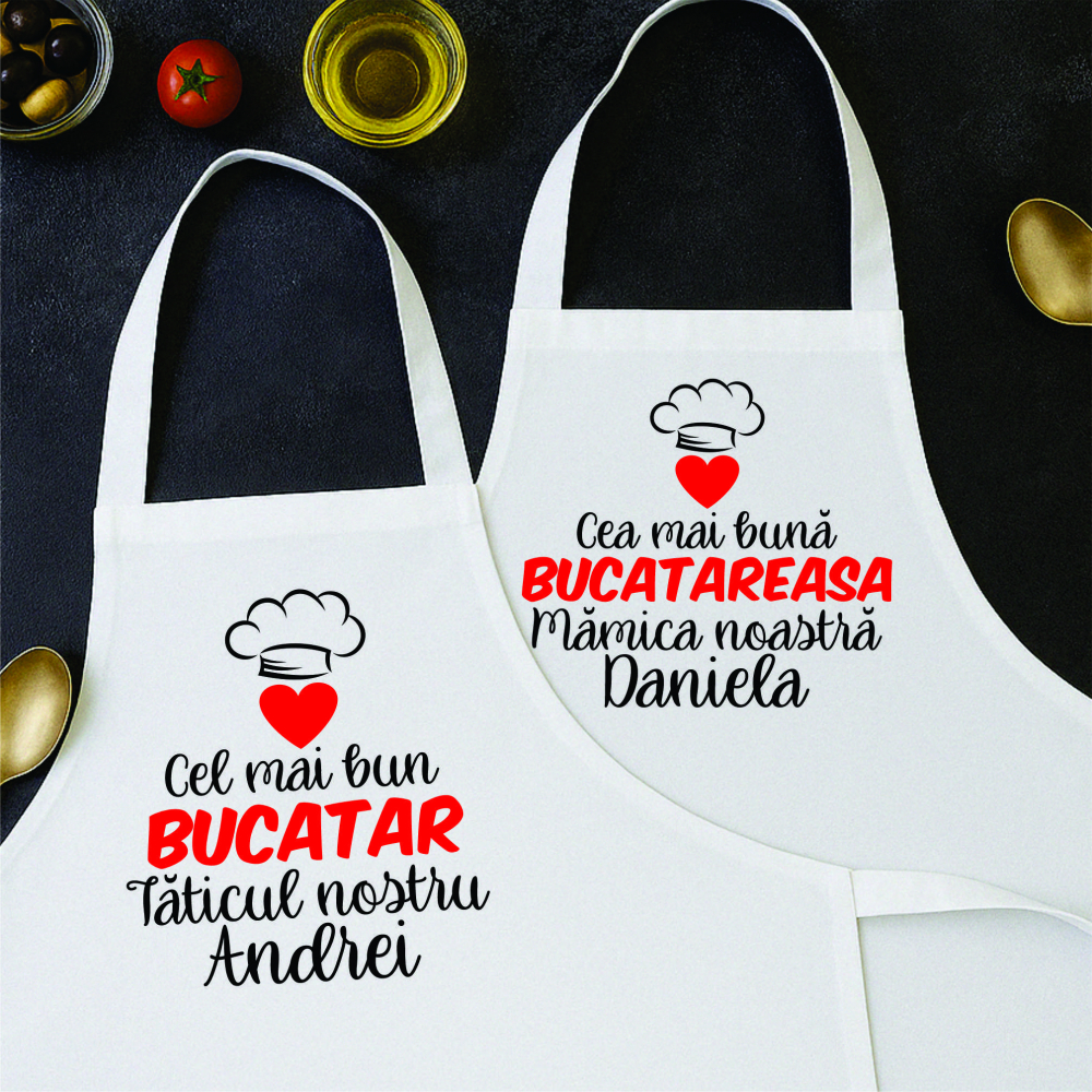 Set 2 Sorturi personalizate - Cel mai bun bucatar/bucatareasa pentru mama si tata   [2]