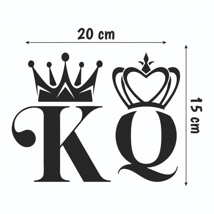 Set 2 Sticker Auto - King and Queen [2]