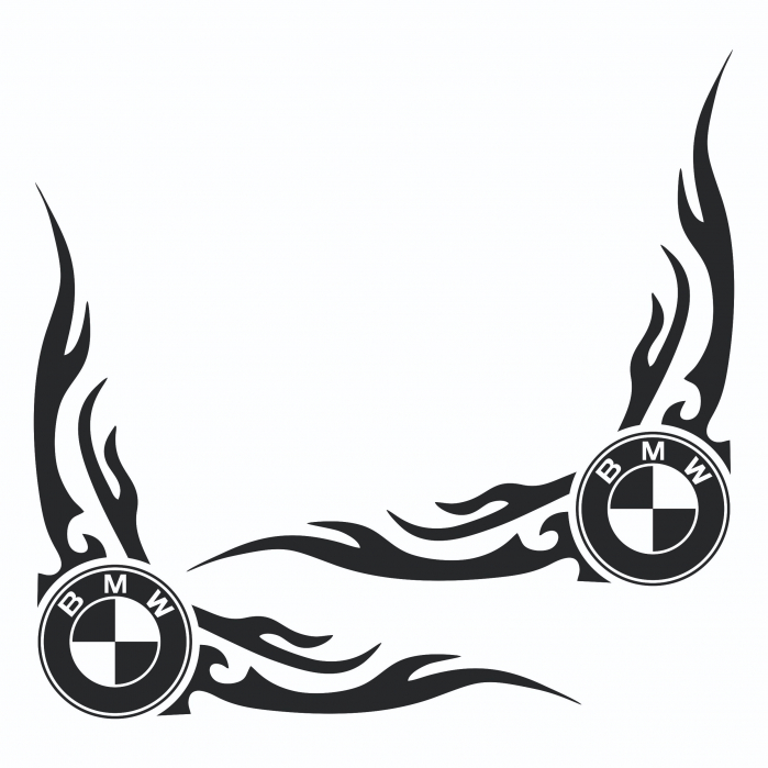 Set 2 Stickere Auto - BMW - geam lateral [2]