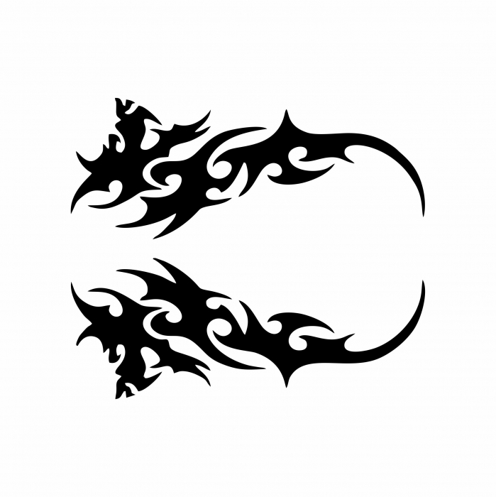 Set 2 Stickere auto pentru oglinzi - Tribal   [2]