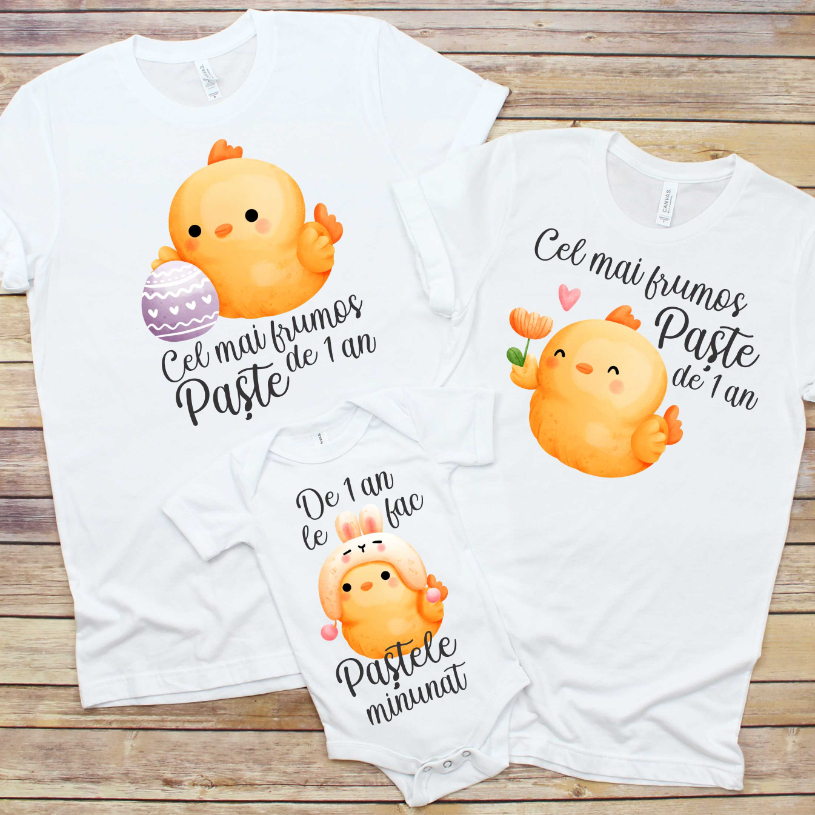 Set 3 Tricouri Familie - Cel mai frumos paste de 1 an   [1]