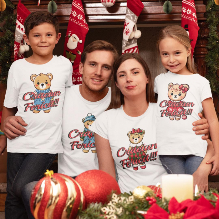 Set 3 Tricouri Personalizate si Body Craciun - Familie - Craciun fericit   [1]