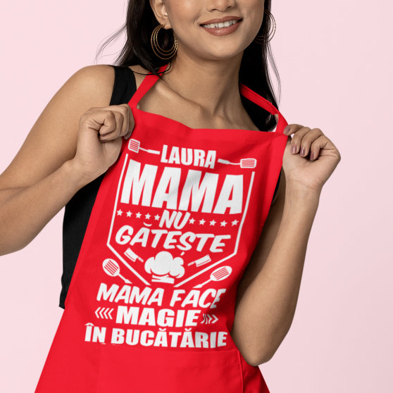 Sort Personalizat - Mama face magie in bucatarie + nume [2]