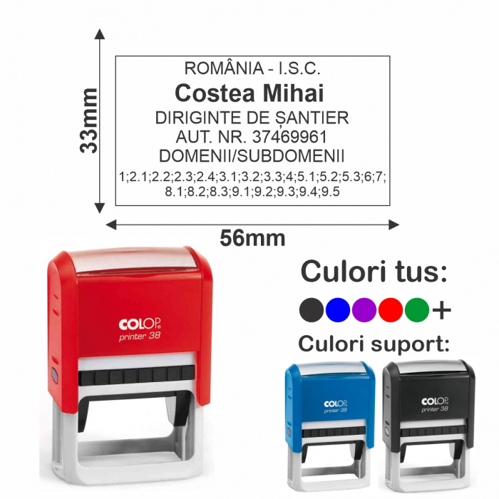 Stampila rectangulara - Printer 38 [1]