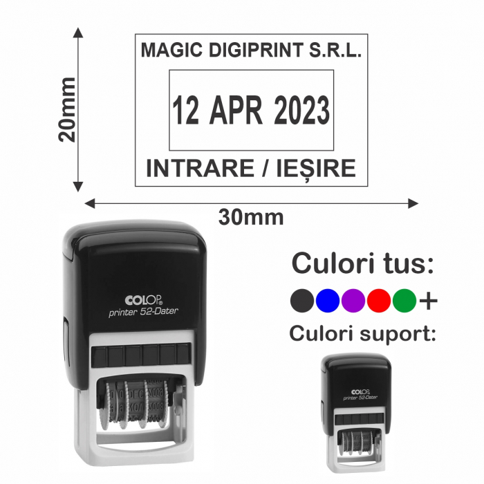 Stampila Intrare Iesire Printer 52 Dater [1]