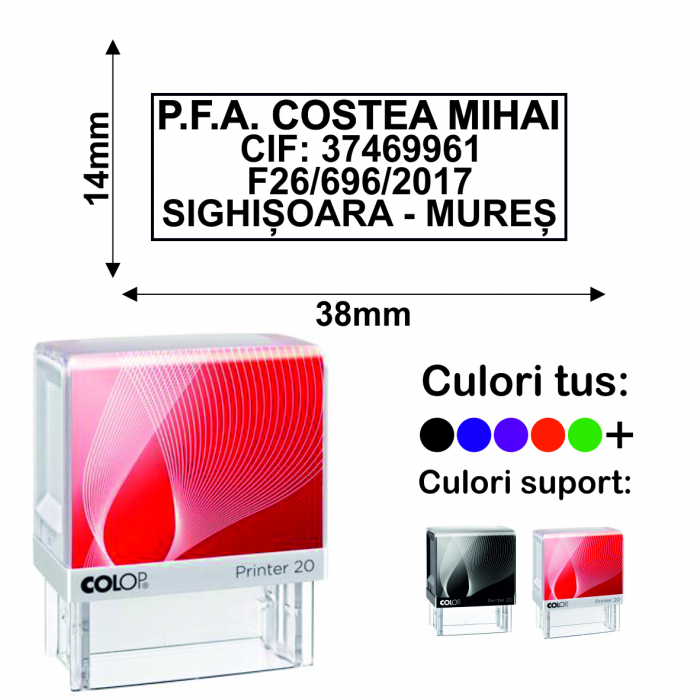 Stampila PFA Persoana Fizica Autorizata Printer 20 [1]
