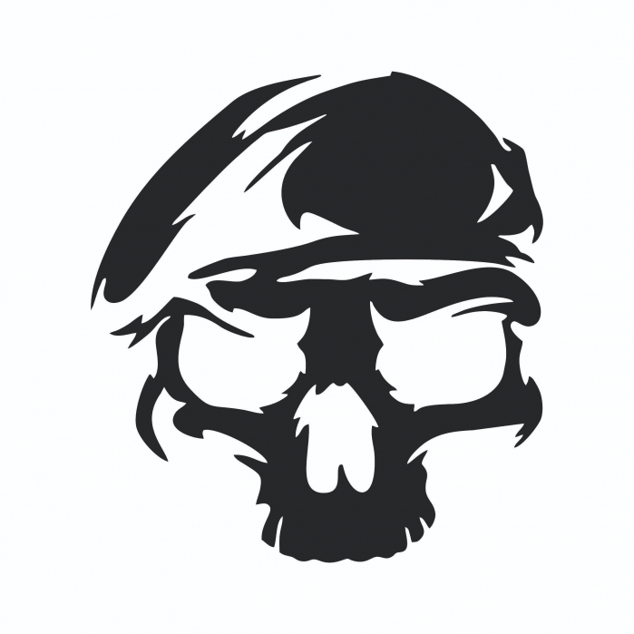 Sticker Auto - Army skull [2]