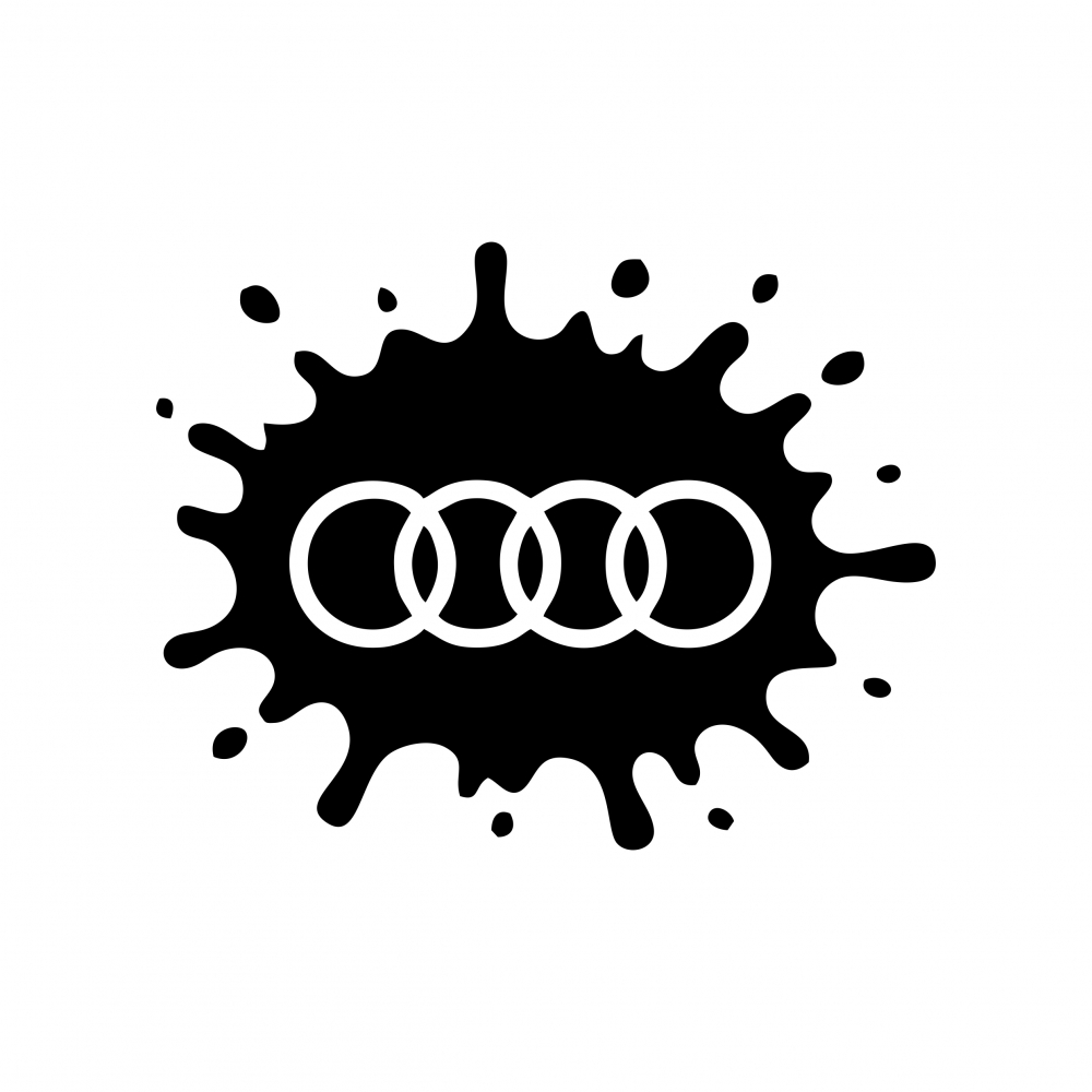 Sticker Auto - Audi logo pata de vopsea [2]