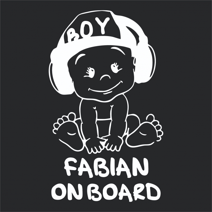 Sticker Auto - Baby On Board Baiat + Nume [3]