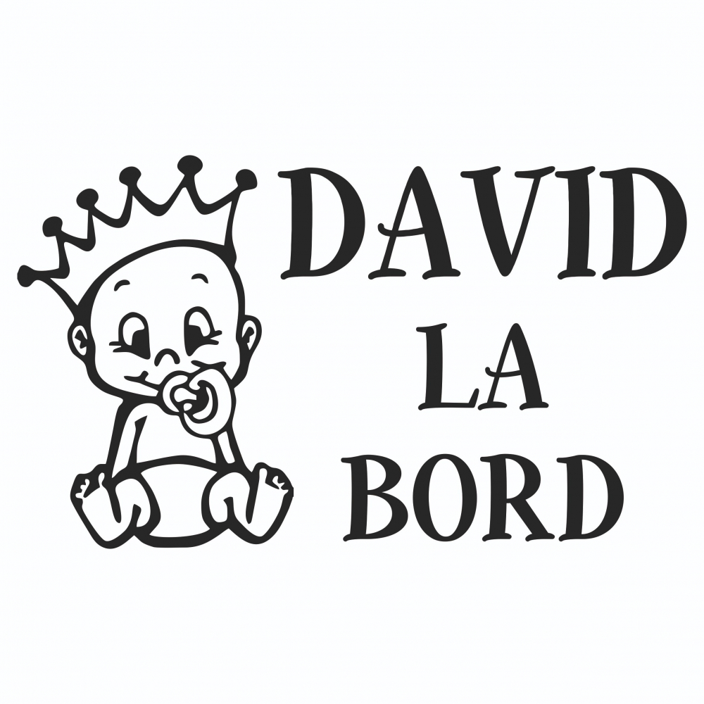 Sticker Auto - Baby on board cu Coroana [2]