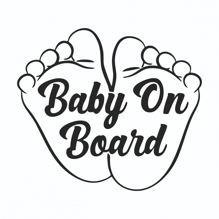 Sticker auto - Baby on board picioruse [2]
