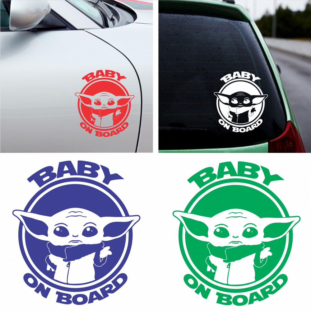 Sticker Auto - Baby Yoda on board [1]