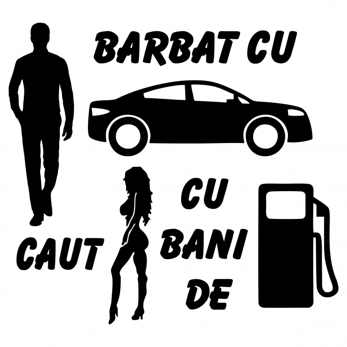 Sticker Auto - Barbat cu masina [2]