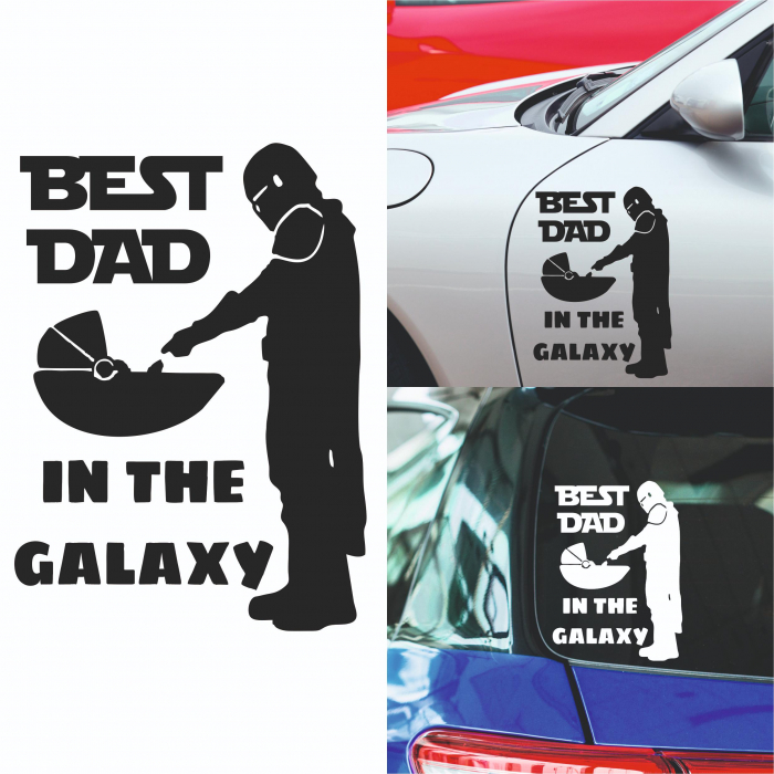 Sticker Auto - Best Dad in the Galaxy [1]