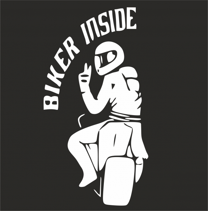 Sticker Auto - Biker Inside [3]