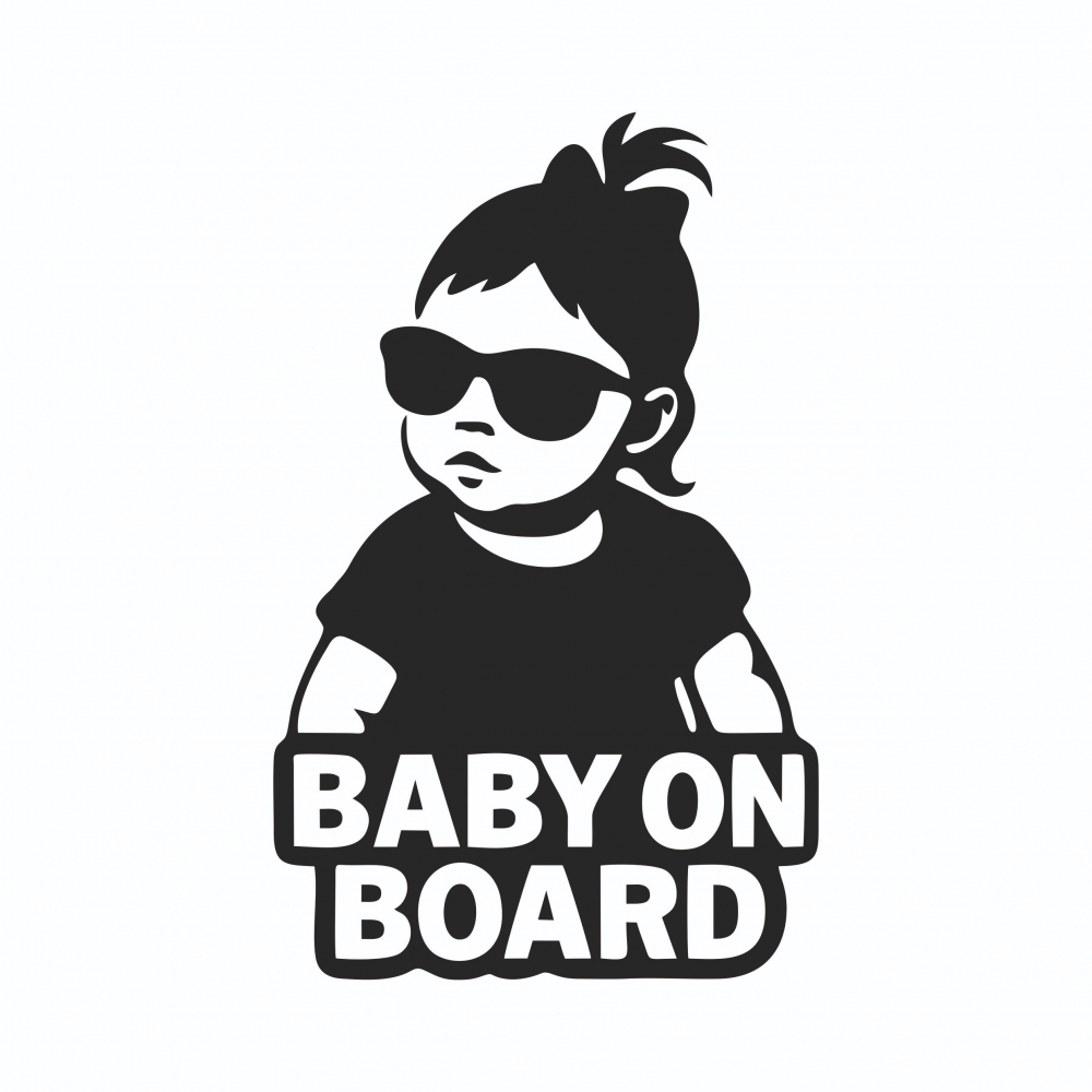 Sticker Auto - Cool baby on board Fetita [2]