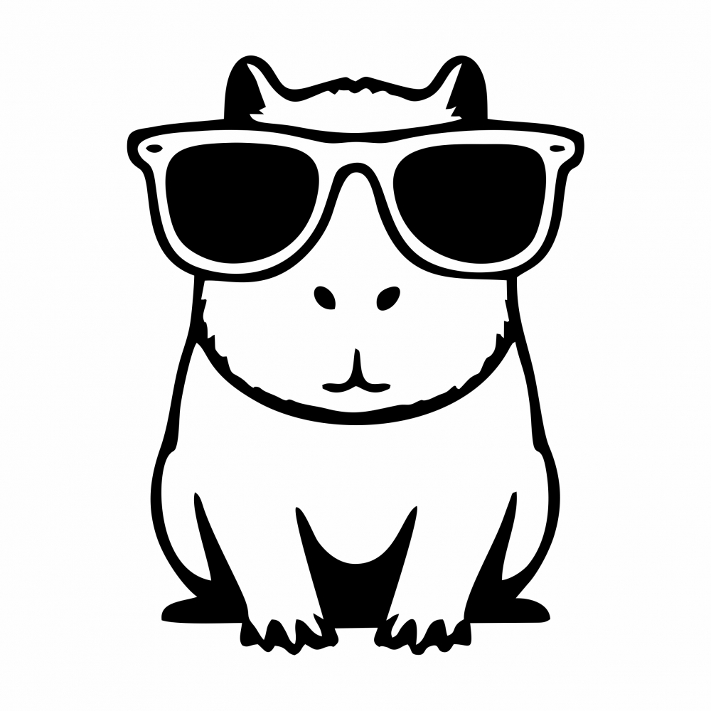 Sticker Auto - Cool Capibara [2]