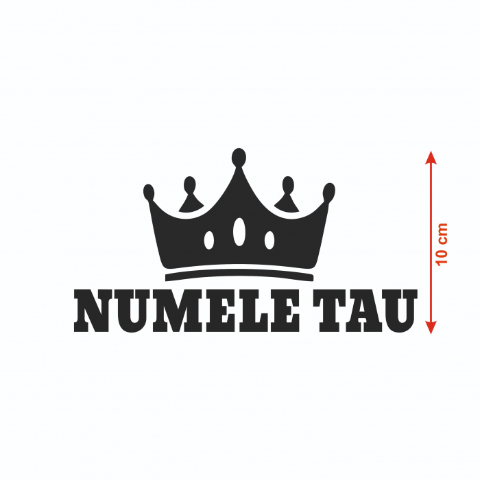 Sticker Auto - Coroana + Nume [2]