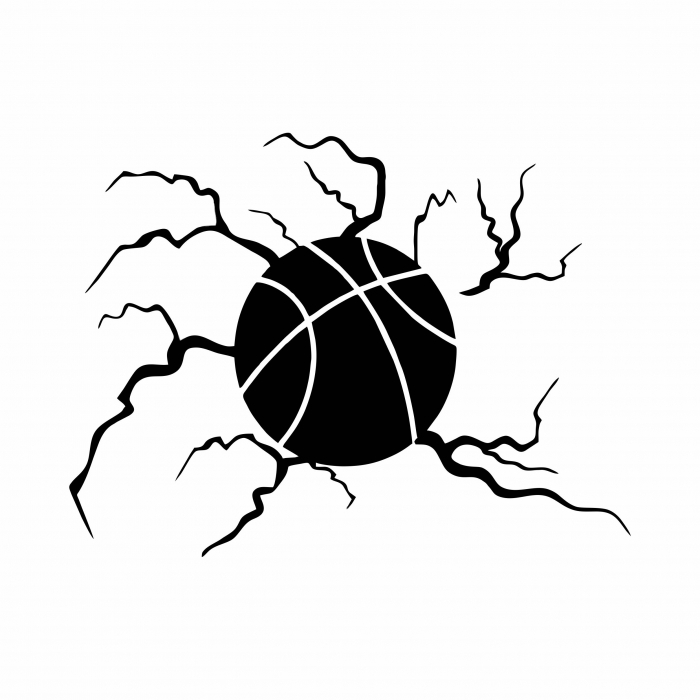 Sticker Auto - Crapatura minge de baschet [2]
