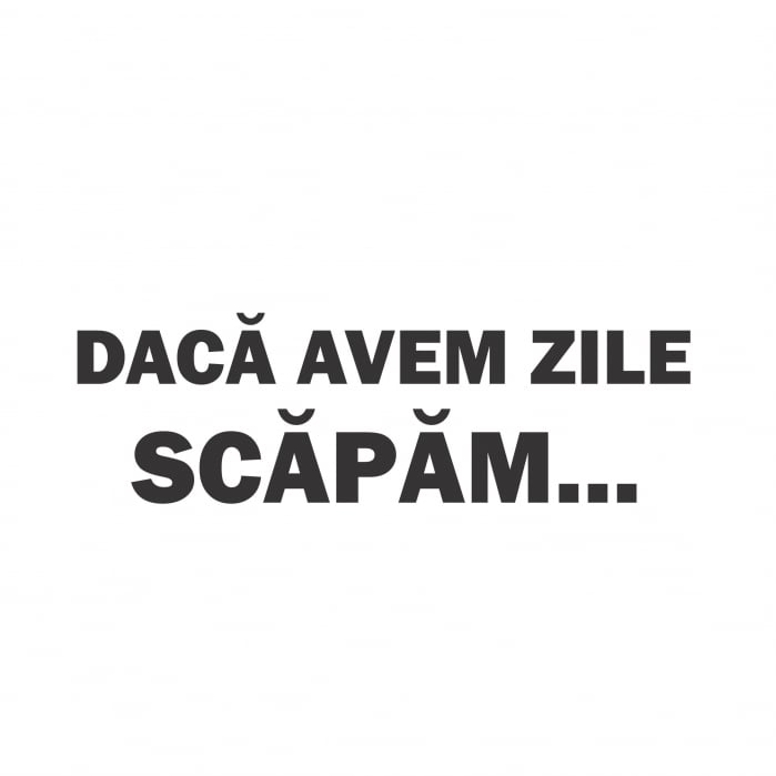 Sticker Auto - Daca avem zile scapam [2]