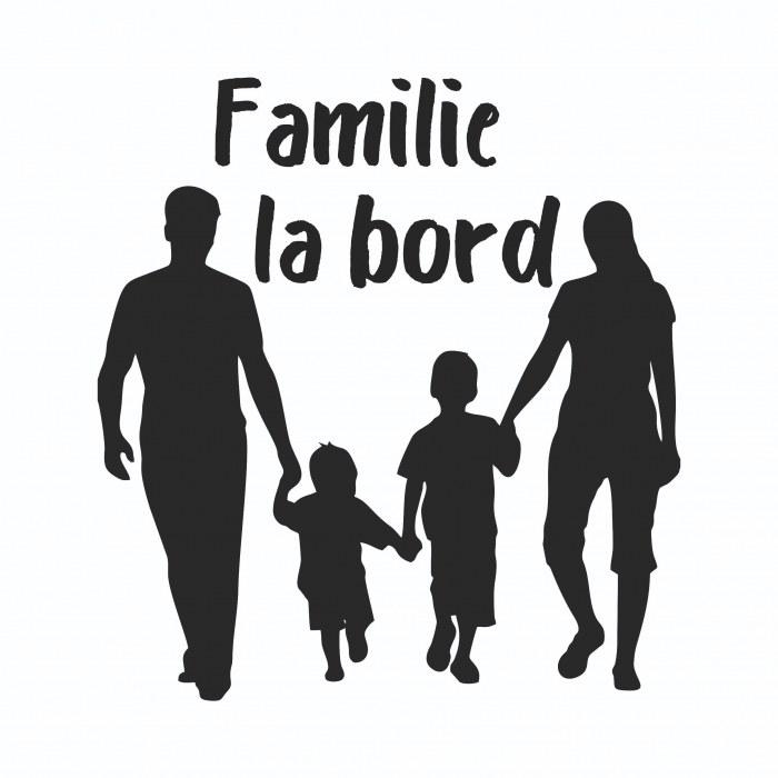 Sticker Auto - Familie la bord 2 baieti [2]