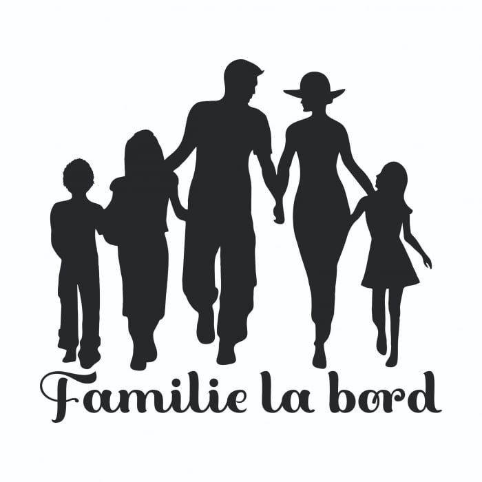 Sticker Auto - Familie la bord 3 copii [2]
