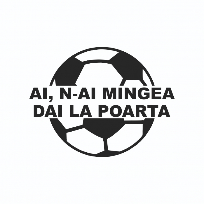 Sticker Auto Fotbal - Ai n-ai mingea dai la poarta [2]