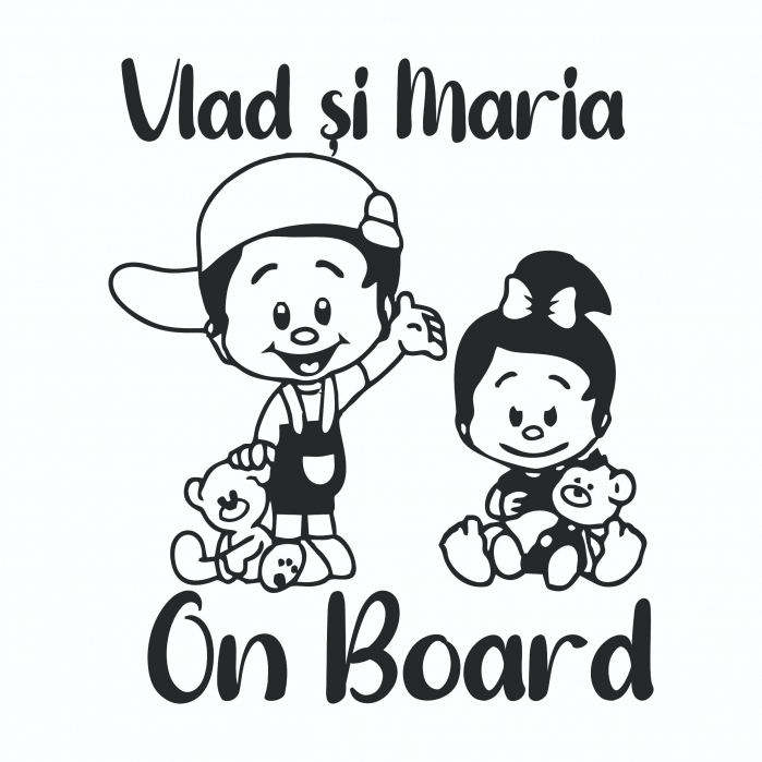 Sticker Auto - Frate si sora on Board [2]