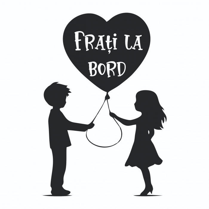 Sticker Auto - Frati la bord - baiat si fata [2]