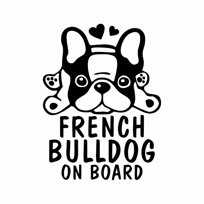 Sticker Auto - French Bulldog on board [2]