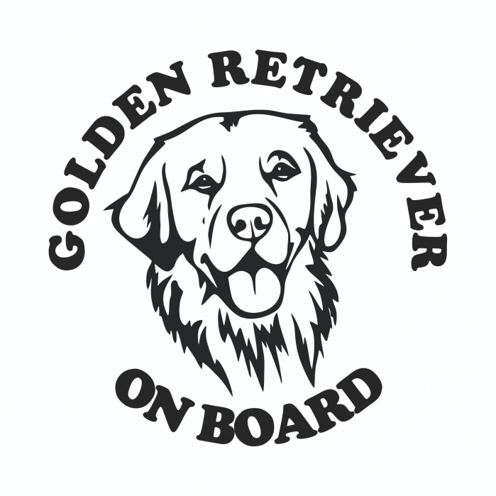 Sticker Auto - Golden Retriver on Board [2]