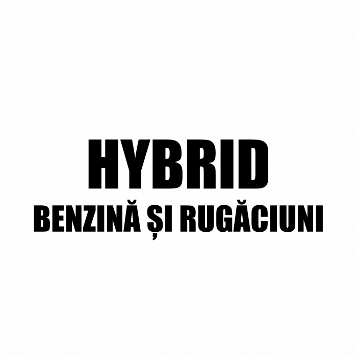 Sticker Auto - Hybrid benzina si rugaciuni [2]
