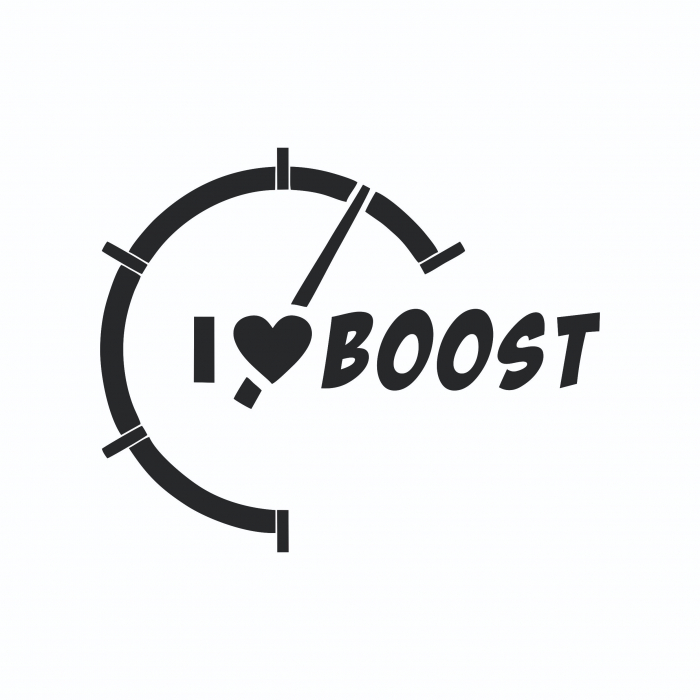 Sticker Auto - I love boost [2]