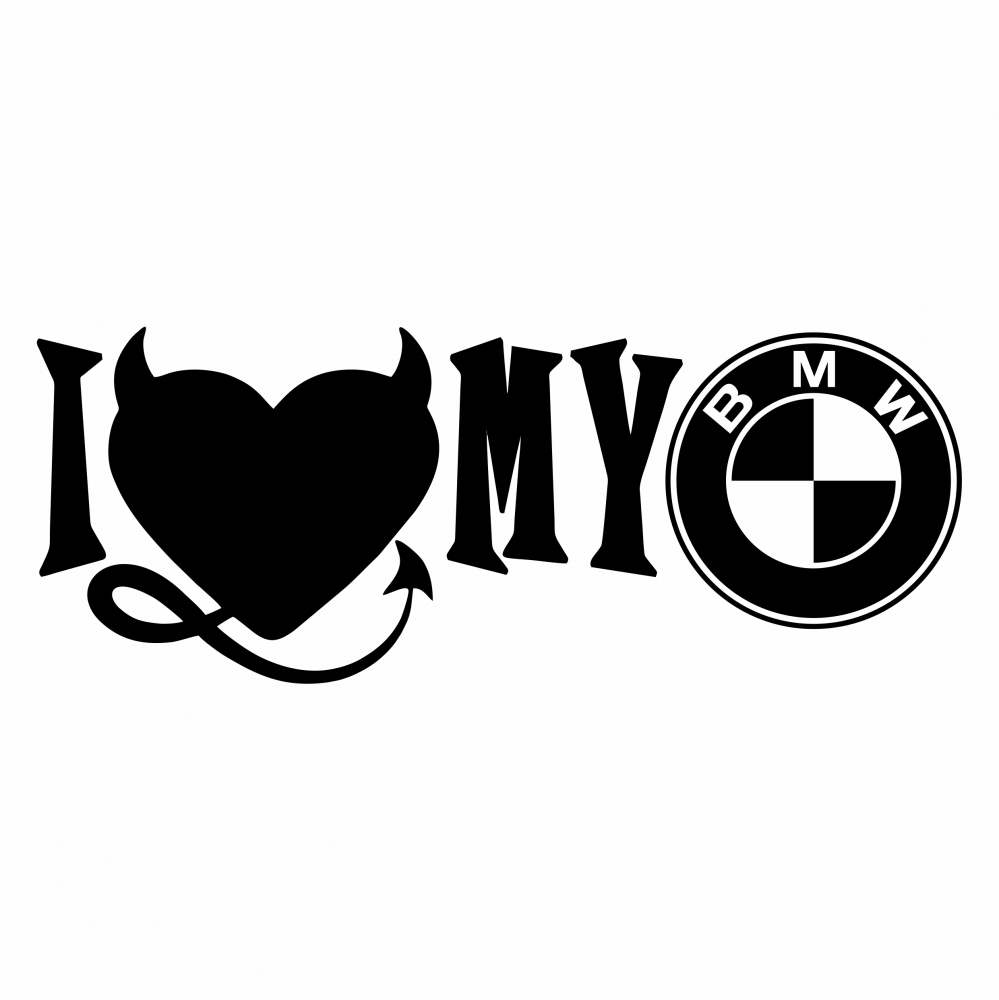 Sticker Auto - I love my bmw devil [2]