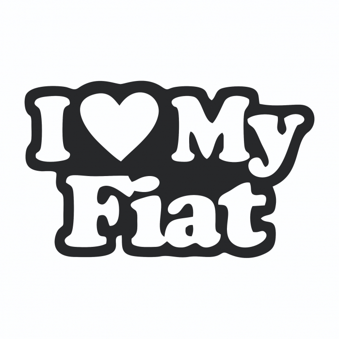 Sticker Auto - I Love My Fiat [2]