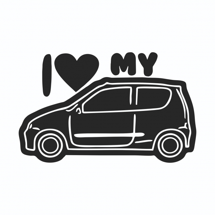 Sticker Auto - I love my fiat [2]