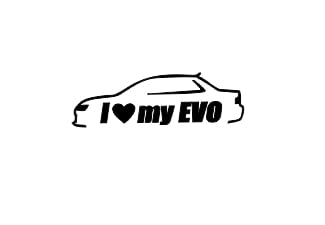 Sticker Auto - I Love My EVO [1]