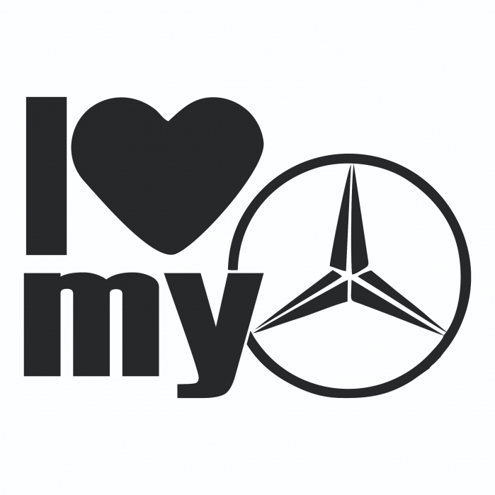 Sticker Auto - I love my Mercedes 2 [2]