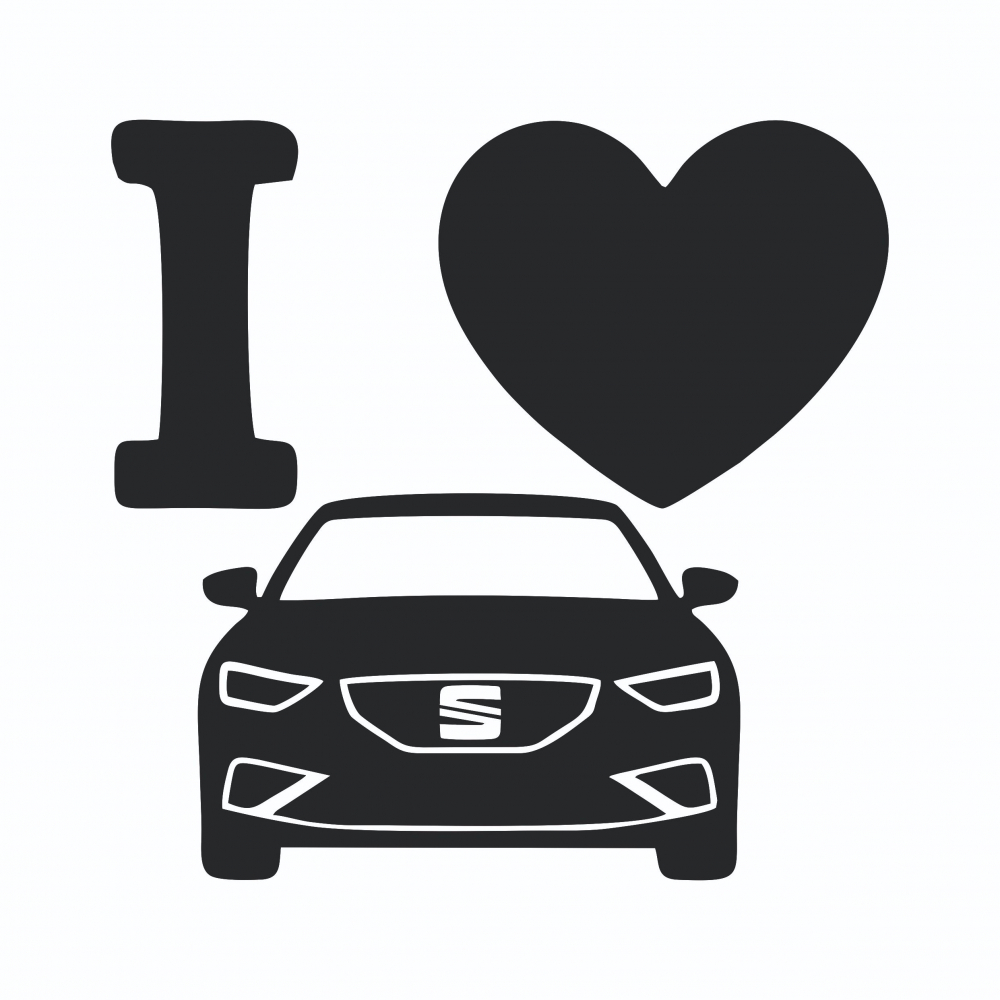 Sticker Auto - I love Seat [2]