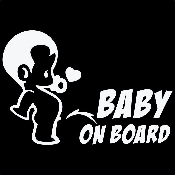Sticker auto - Baby boy on board [2]