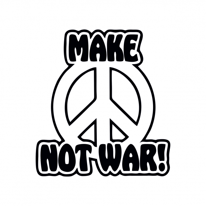 Sticker Auto - Make peace not war [2]