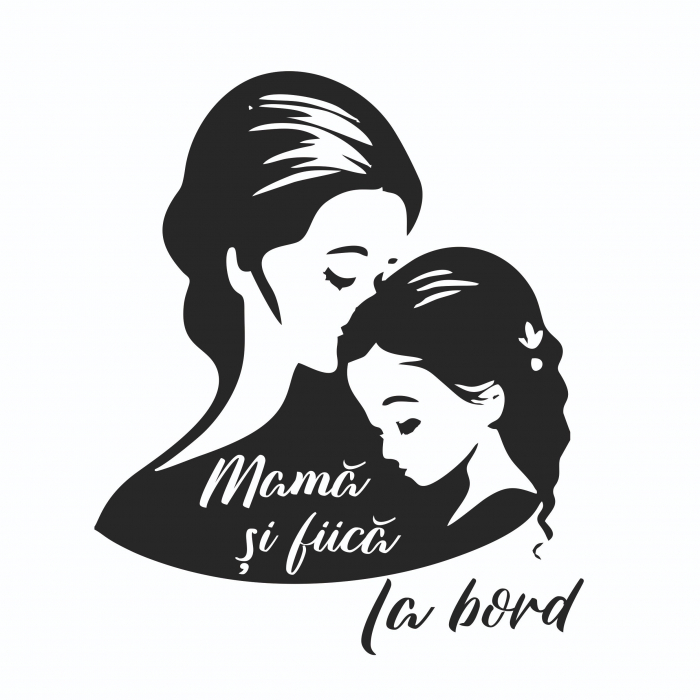Sticker Auto - Mama si fiica la bord [2]