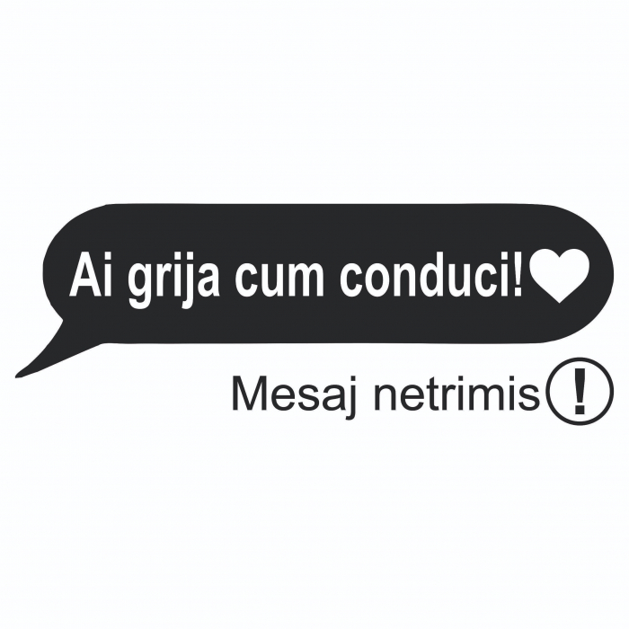 Sticker Auto - Mesaj: Ai grija cum conduci [2]