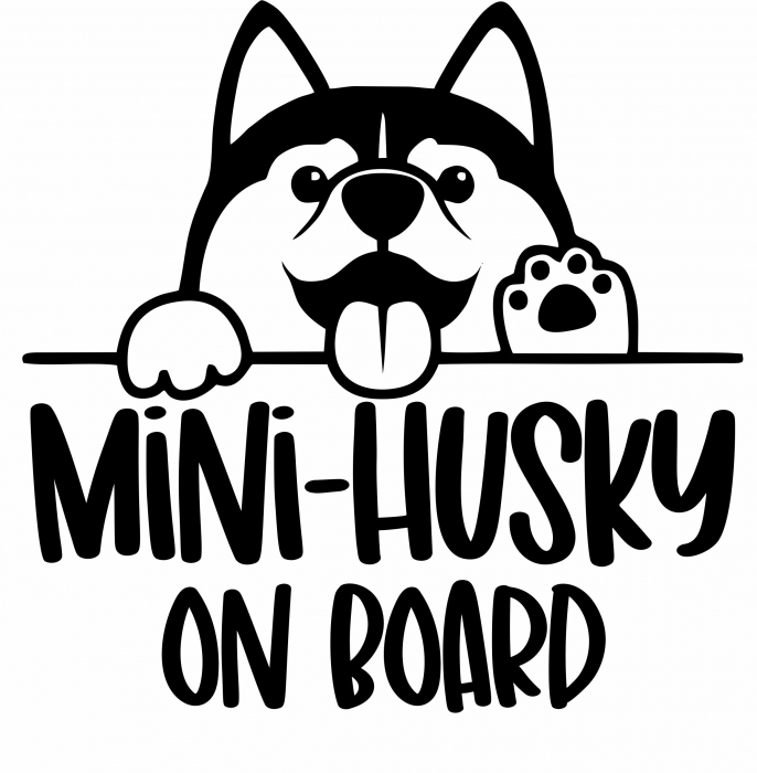 Sticker Auto - Mini Husky on board [2]