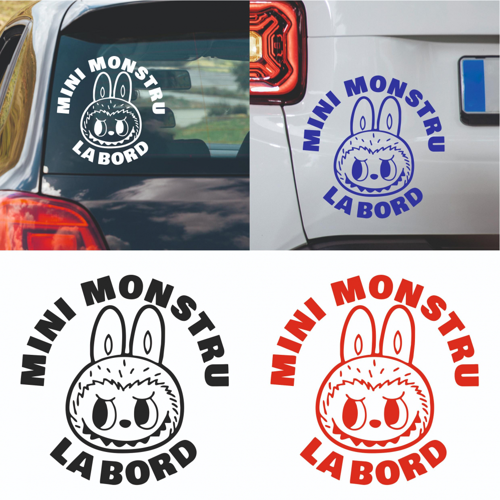 Sticker Auto - Mini monstru la bord [1]
