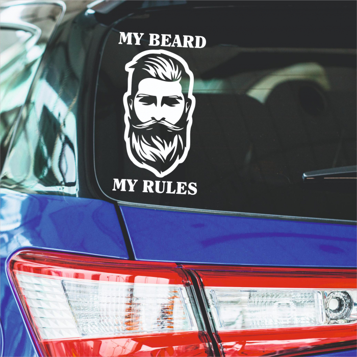 Sticker Auto - My beard my rules [1]