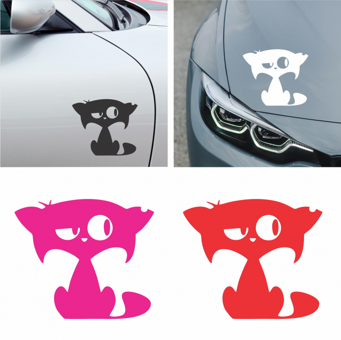Sticker Auto - Pisica suparata [1]