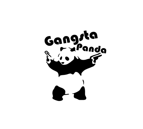 Sticker Auto - Gangsta Panda [1]