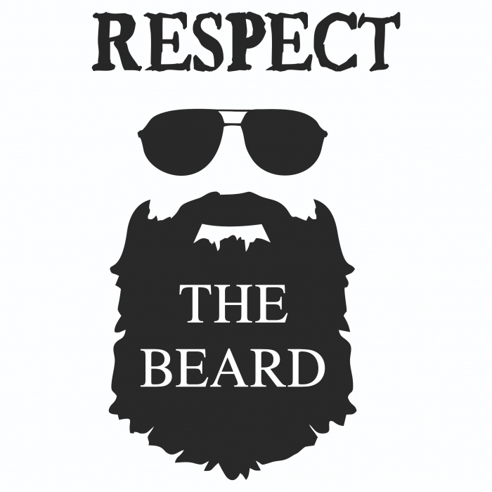 Sticker Auto - Respect the beard [2]